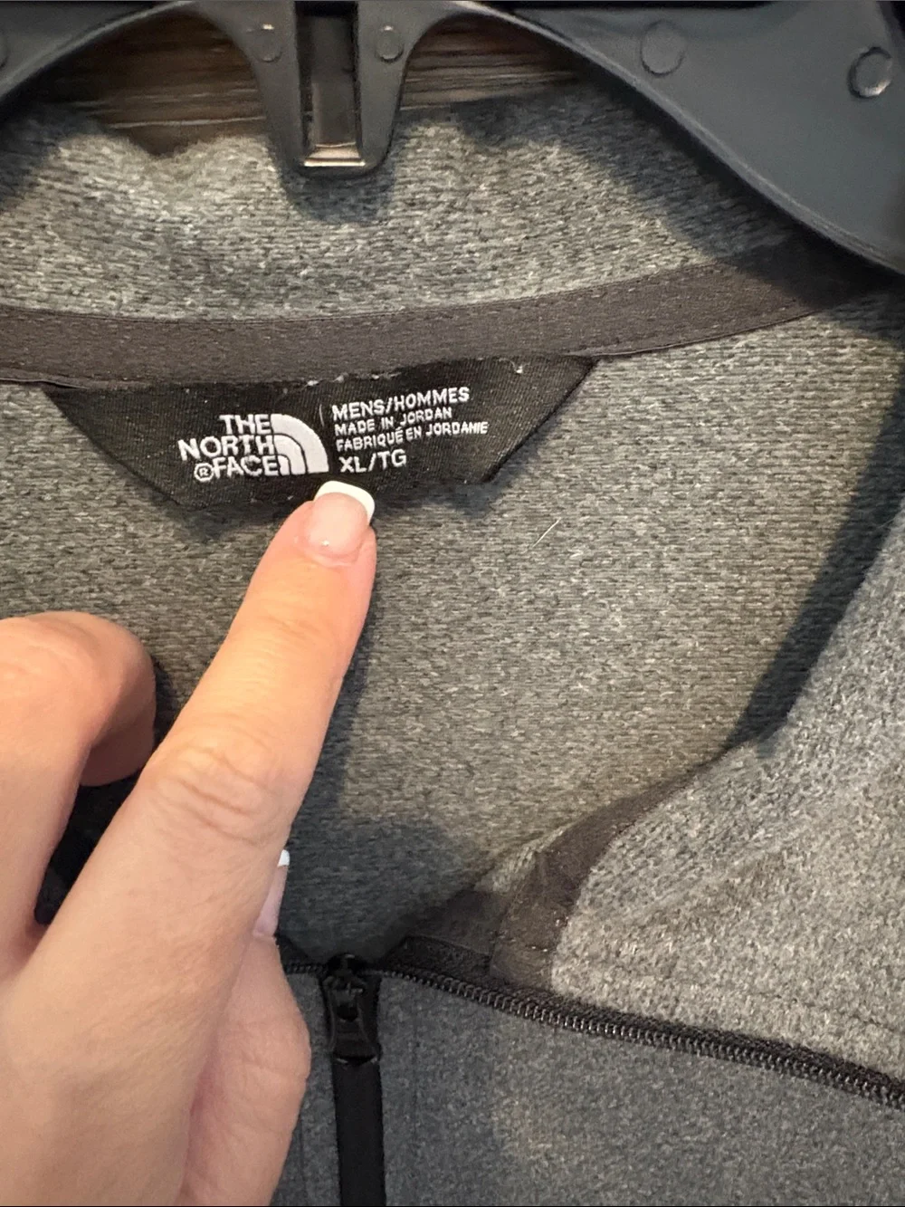 The North Face Men's Gray Quarter-Zip Fleece with Jeep Embroidery